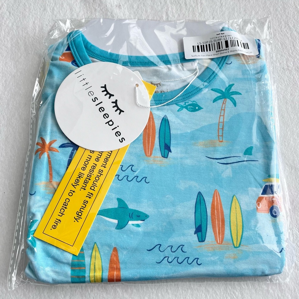 Little Sleepies 3T Surf Life Shorts Pajamas
